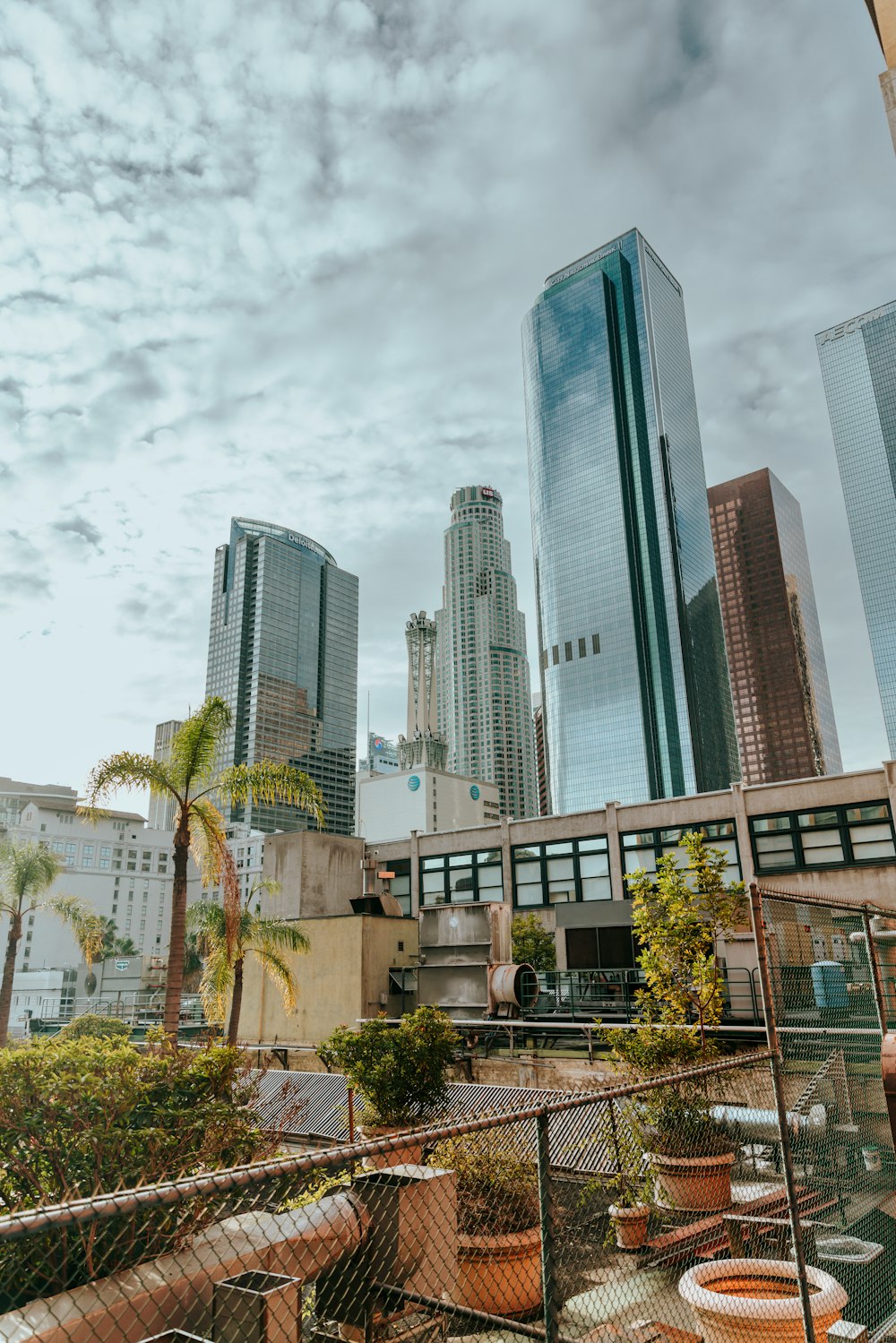 a view of a city from a rooftop