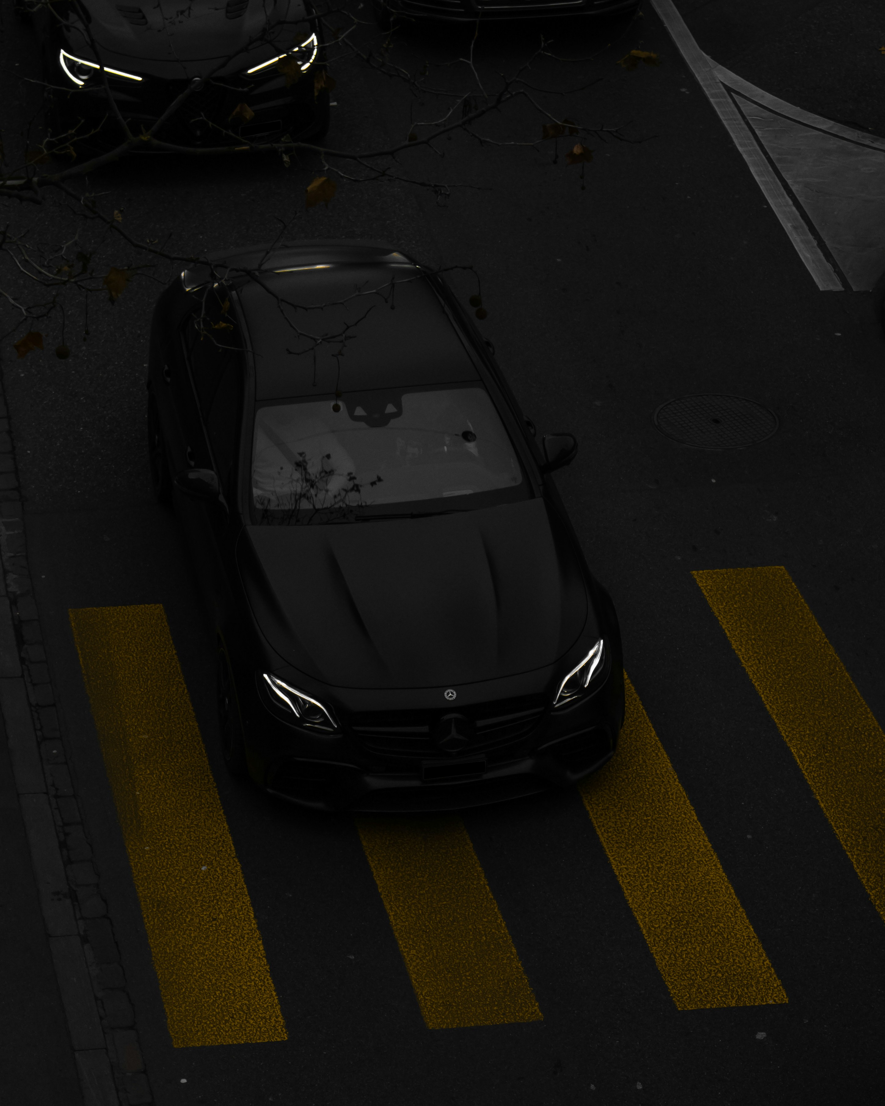 dark car wallpapers, night road landscape, black vehicle theme, sleek car design  , ilustrasi artikel Optimize Battery Life with Stunning Dark Mode Car Backgrounds 4