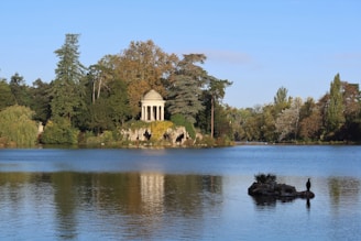 A serene landscape showcasing diverse cultural elements from around the world.