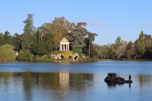A serene landscape showcasing diverse cultural elements from around the world.