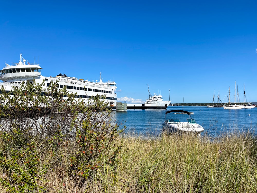 a couple of boats that are in the water