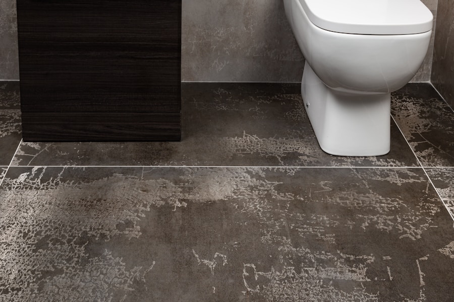 Large format porcelain bathroom tile