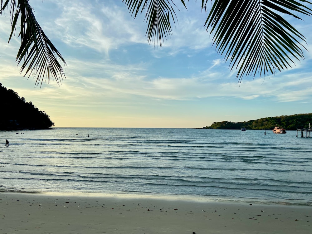 a view of a beach with a boat in the water