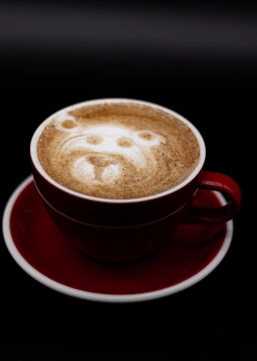 A fun and quirky design of a polar bear sipping coffee, capturing a chill northern vibe.