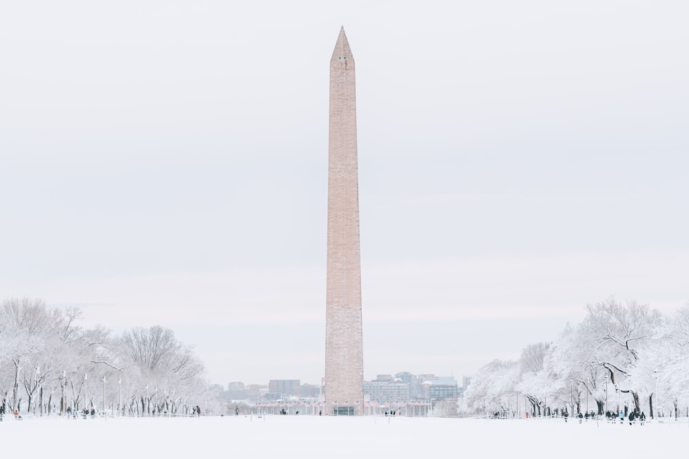a large body of water with Washington Monument in the background