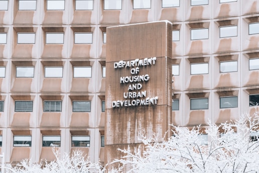 a building with a sign that says department of housing and urban development
