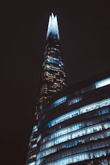 A sleek, modern skyscraper in Baghdad bathed in evening light, symbolizing growth and opportunity.