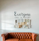 everyone has as story and brown sofa