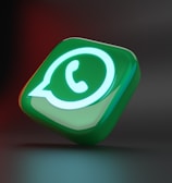 a green and white button with a phone on it