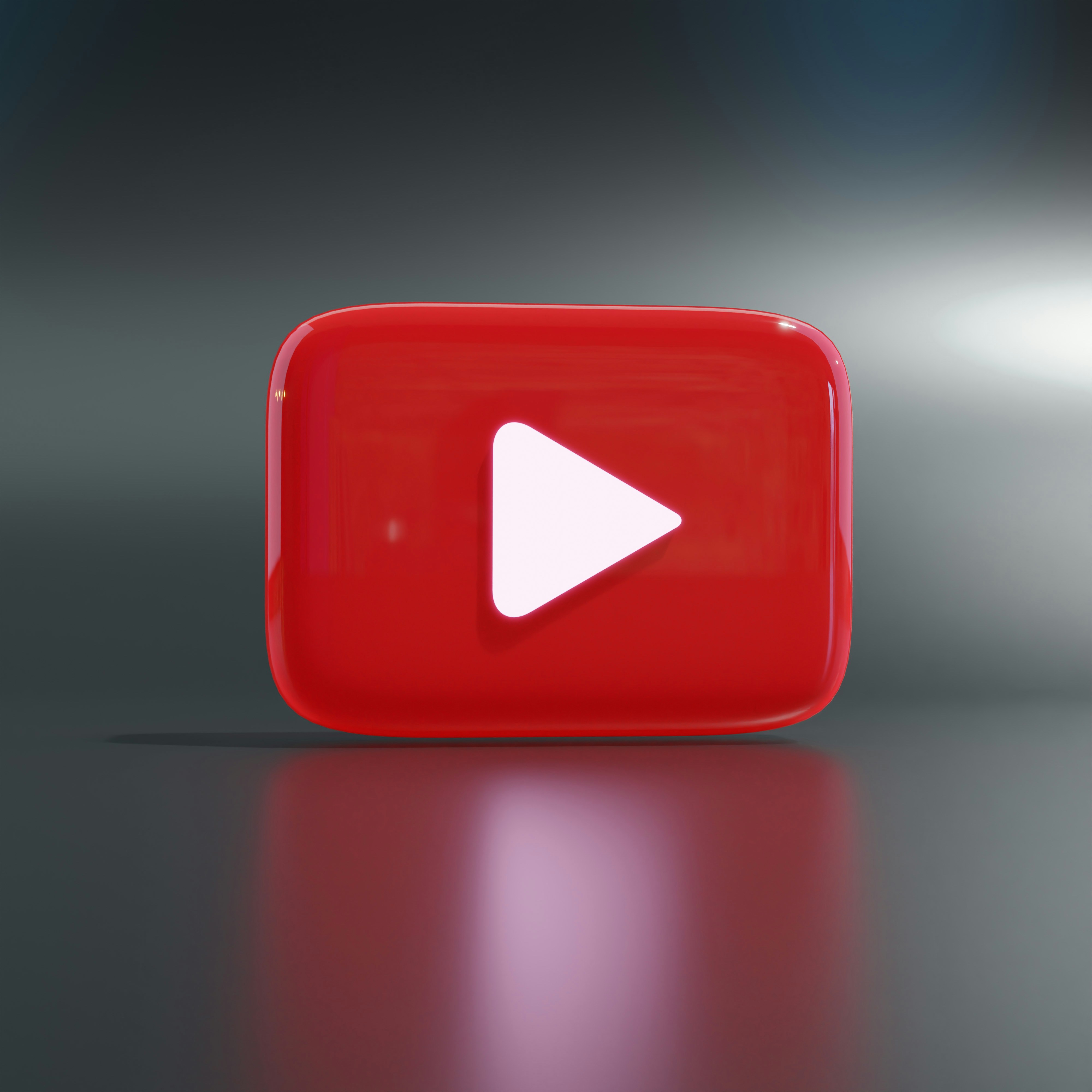 3D Glass Youtube Icon 
