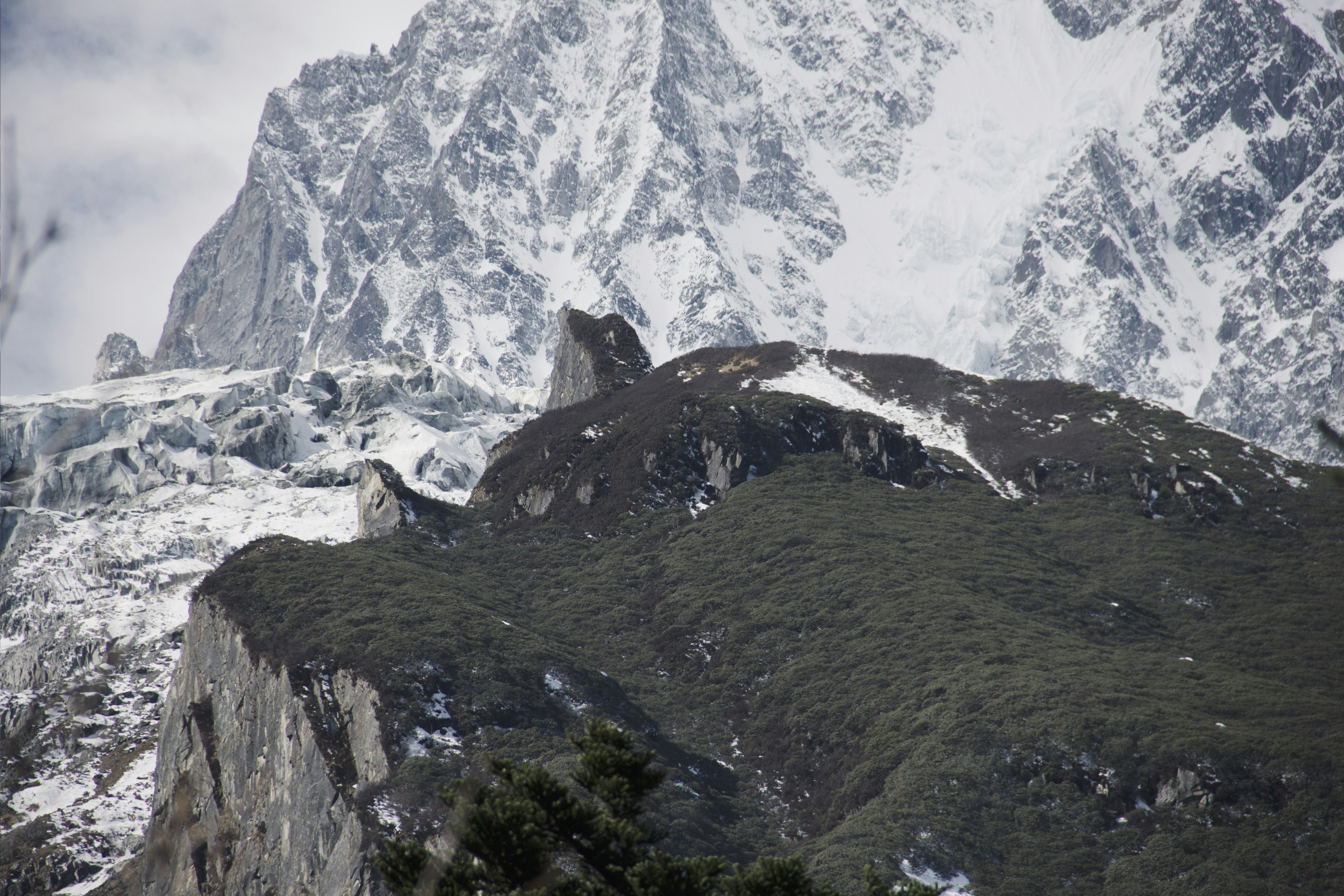 a mountain with snow on the top of it