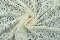 a white and black lace fabric