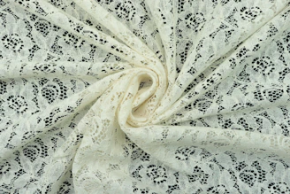 a white and black lace fabric