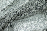 a close up of a black and white fabric
