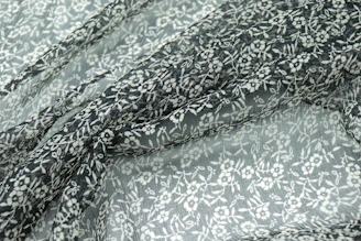 a close up of a black and white fabric