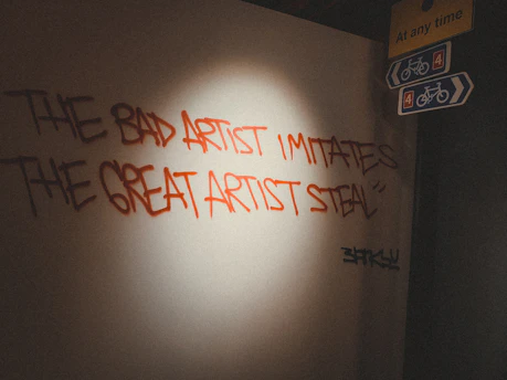 a wall that has some writing on it