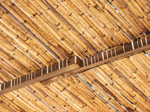 Close-up of handmade bamboo blinds showcasing natural textures and craftsmanship.
