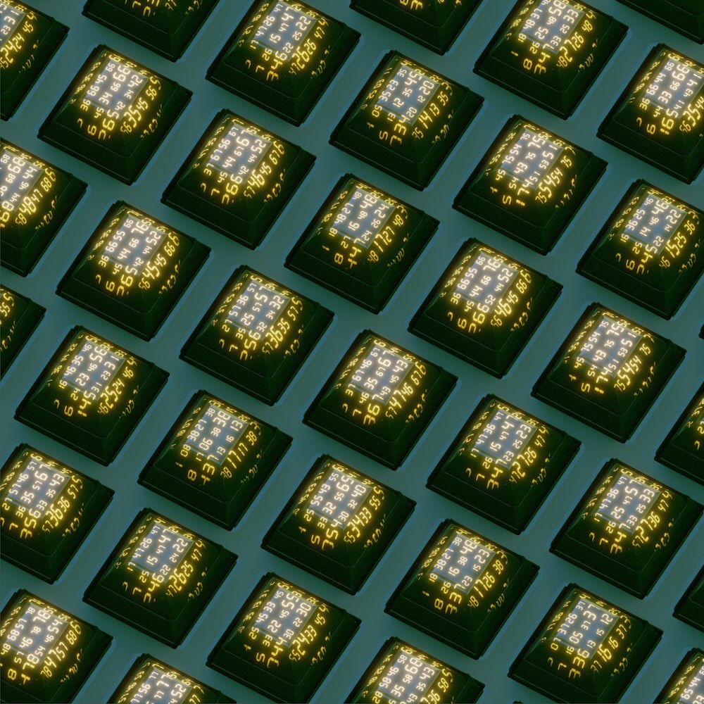 a close up of a computer screen with a pattern on it
