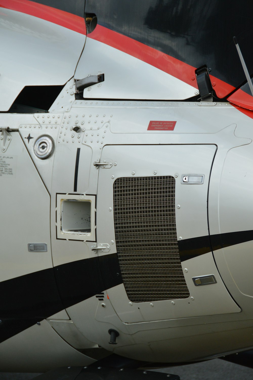 a close up of the nose of a plane