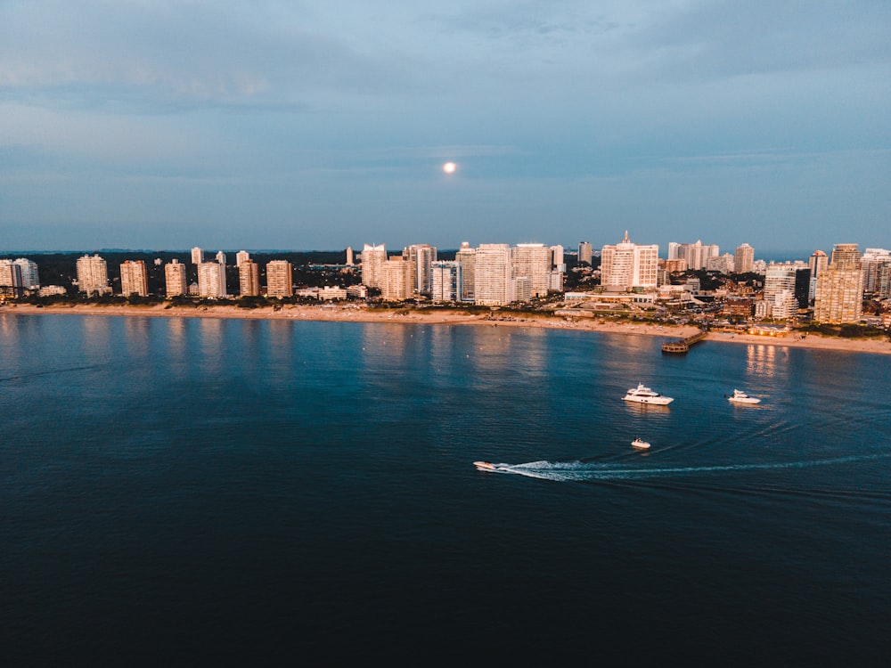 a view of a city and a body of water