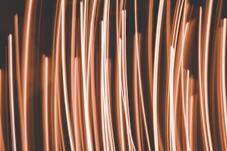 a long exposure photo of light streaks