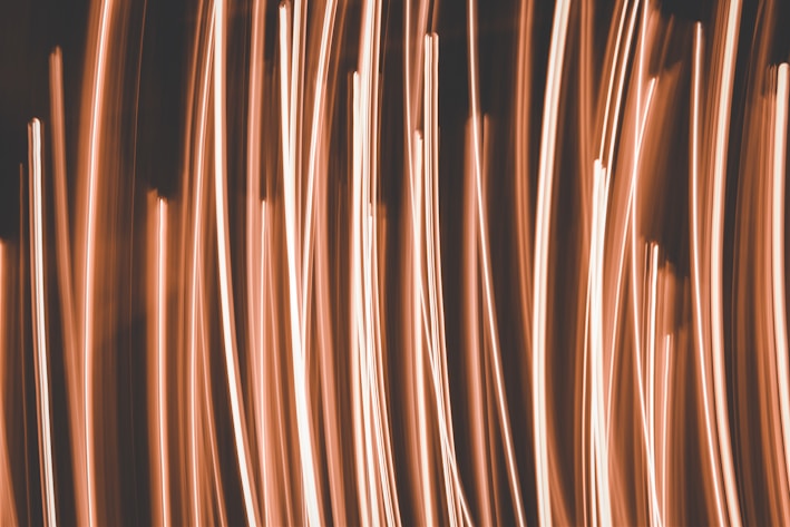 a long exposure photo of light streaks