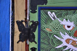 A close-up of a beautifully painted door.