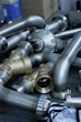 a bunch of different types of pipes on a table