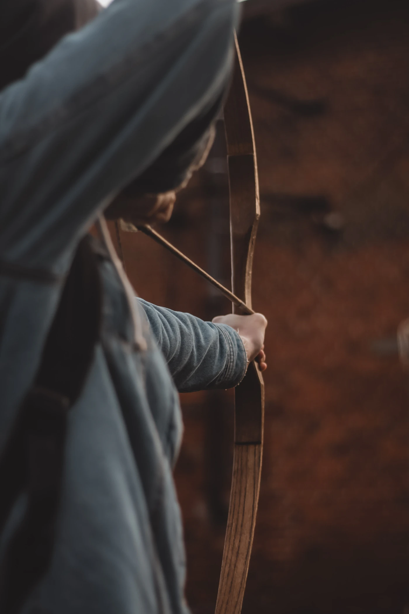 Archer drawing a bow