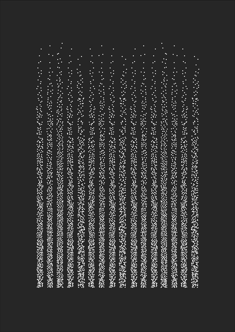 Una foto en blanco y negro de una serie de puntos