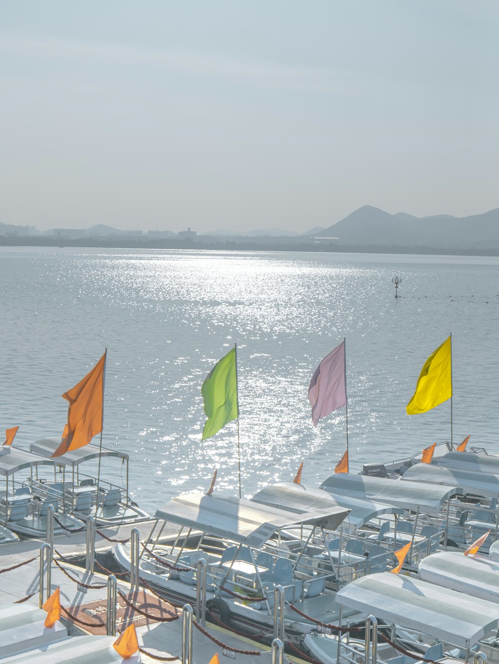 a bunch of boats that are sitting in the water