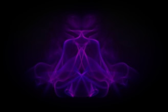 a purple smoke pattern on a black background