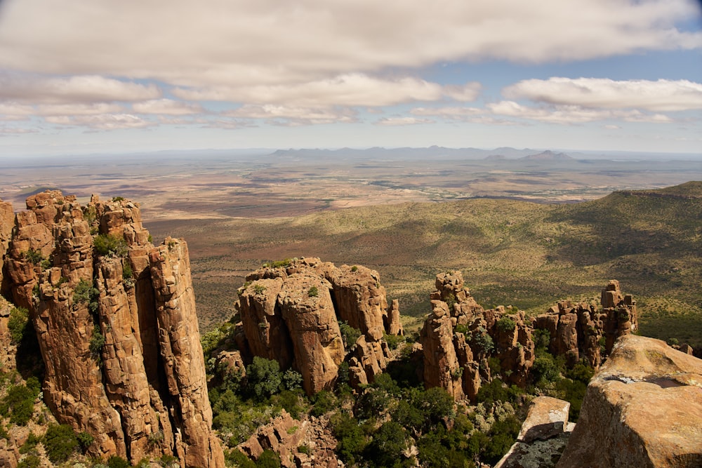 a view of a valley from a high point of view