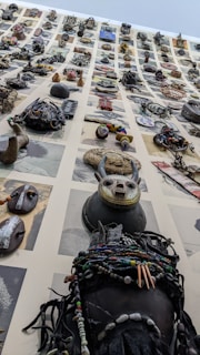 a wall covered in lots of different types of items