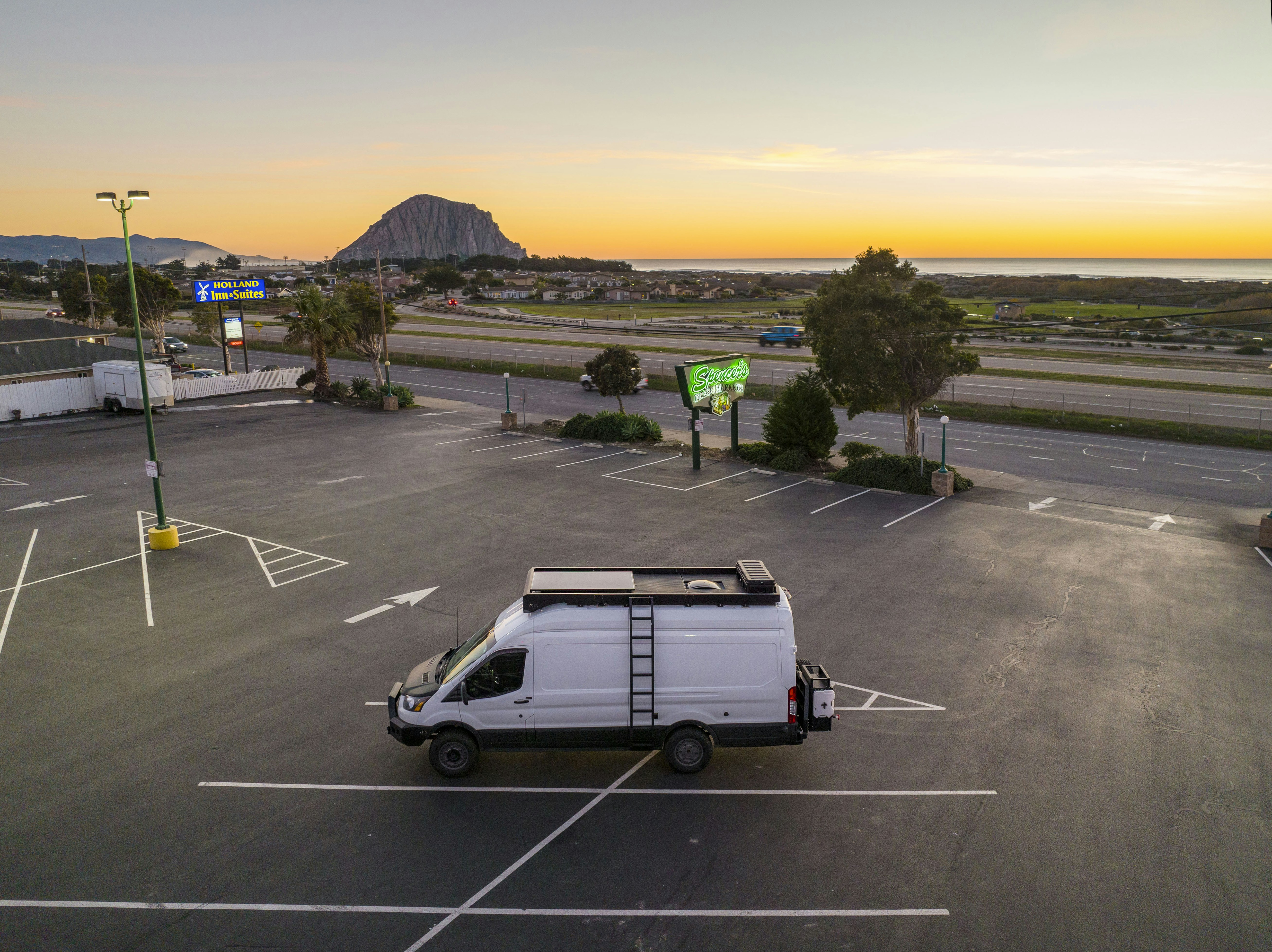 Royal Carpet Cleaning van in a commercial parking lot in Albuquerque - what is commercial carpet cleaning