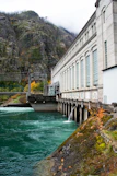 a large building next to a body of water