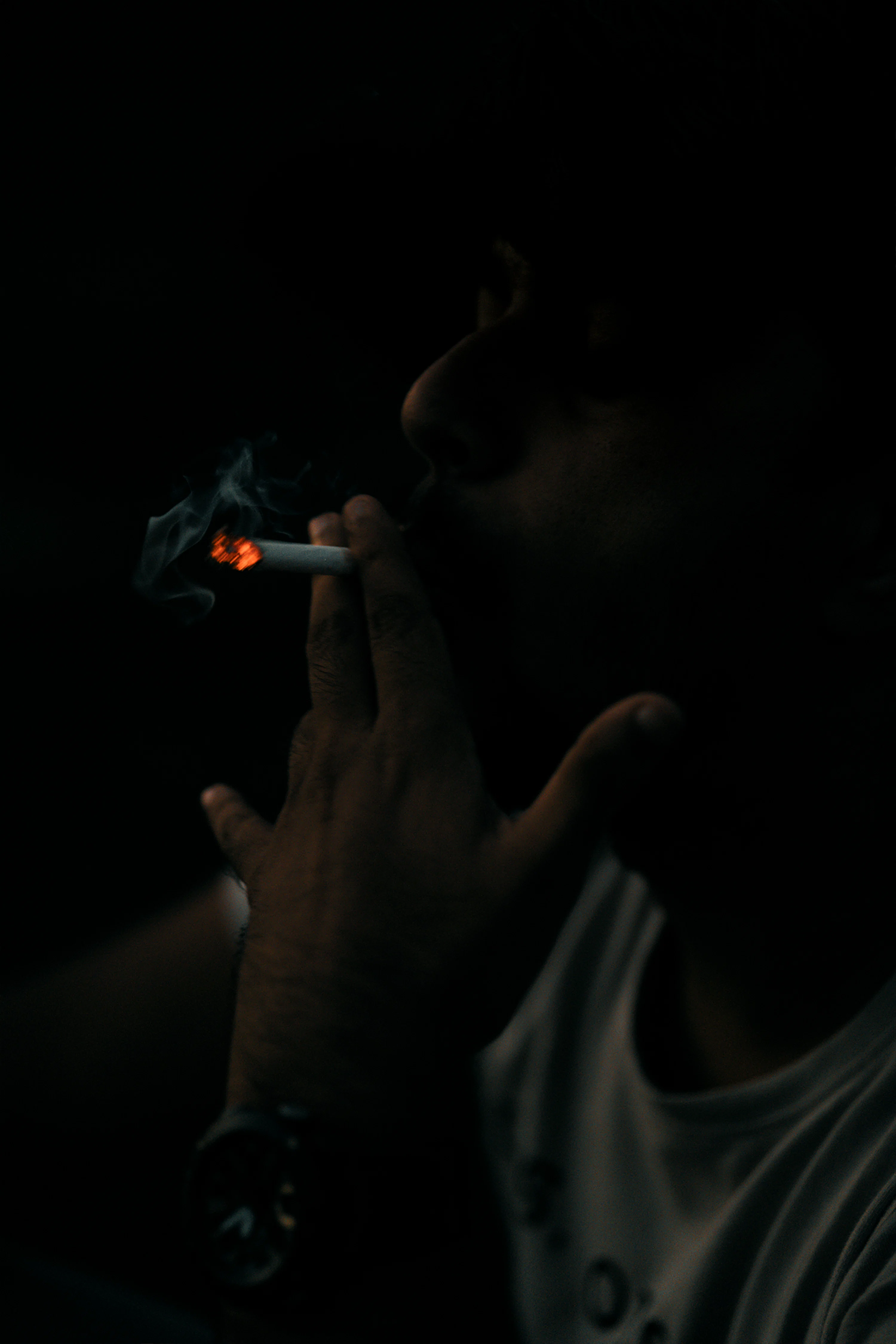 cigarette in the night Smoke Break. Slice of life | by Ostav Nadezhdu A man smoking a cigarette