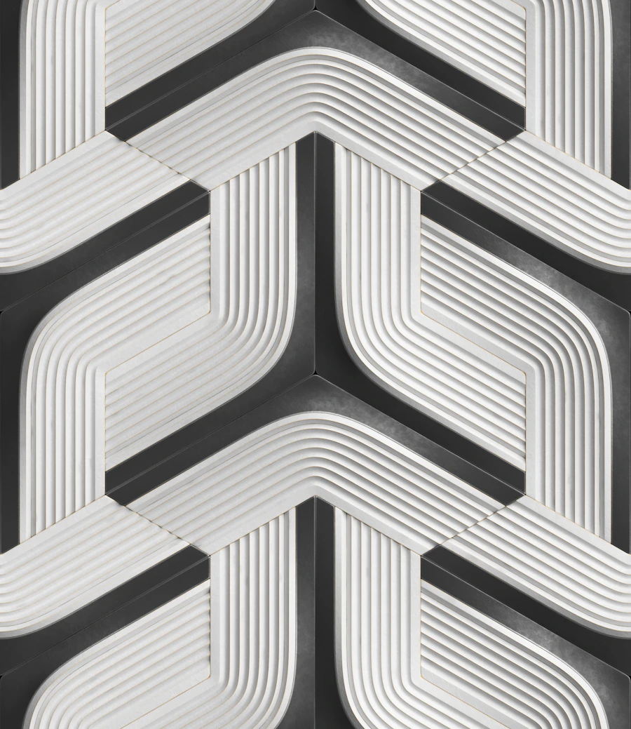 Painel 3D — Parede de destaque · Quarto