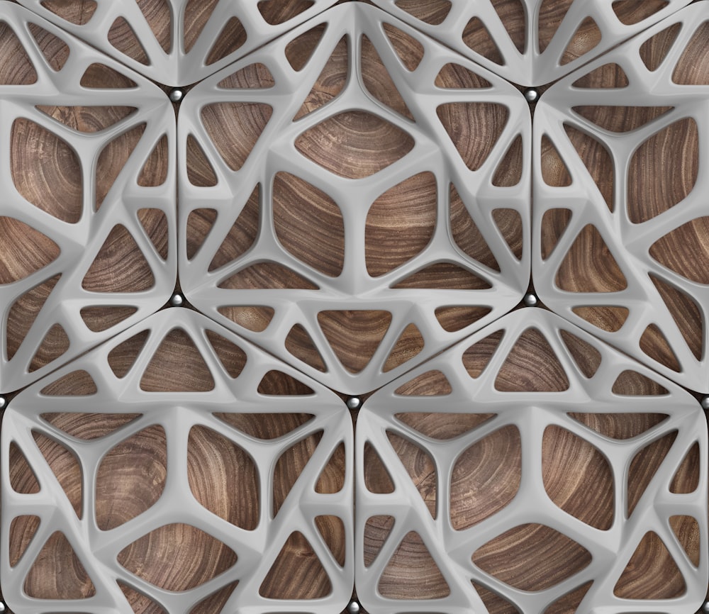 Un primer plano de un patrón hecho de madera