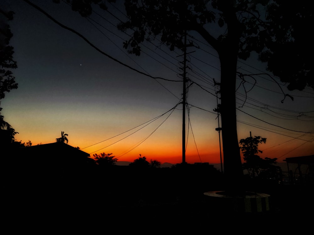 a silhouette of a person on top of a building