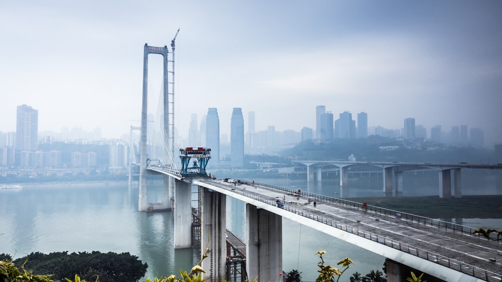 a large bridge over a large body of water