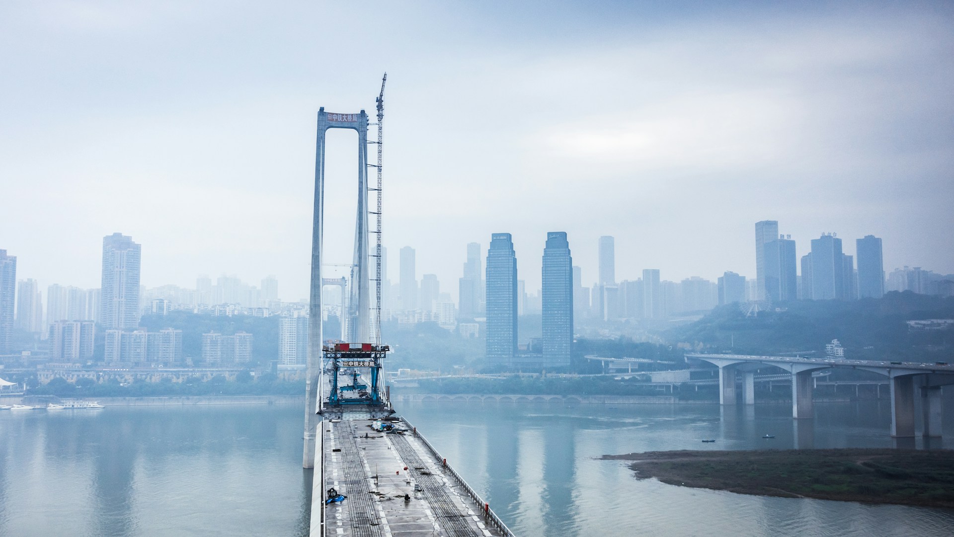 a large bridge over a large body of water