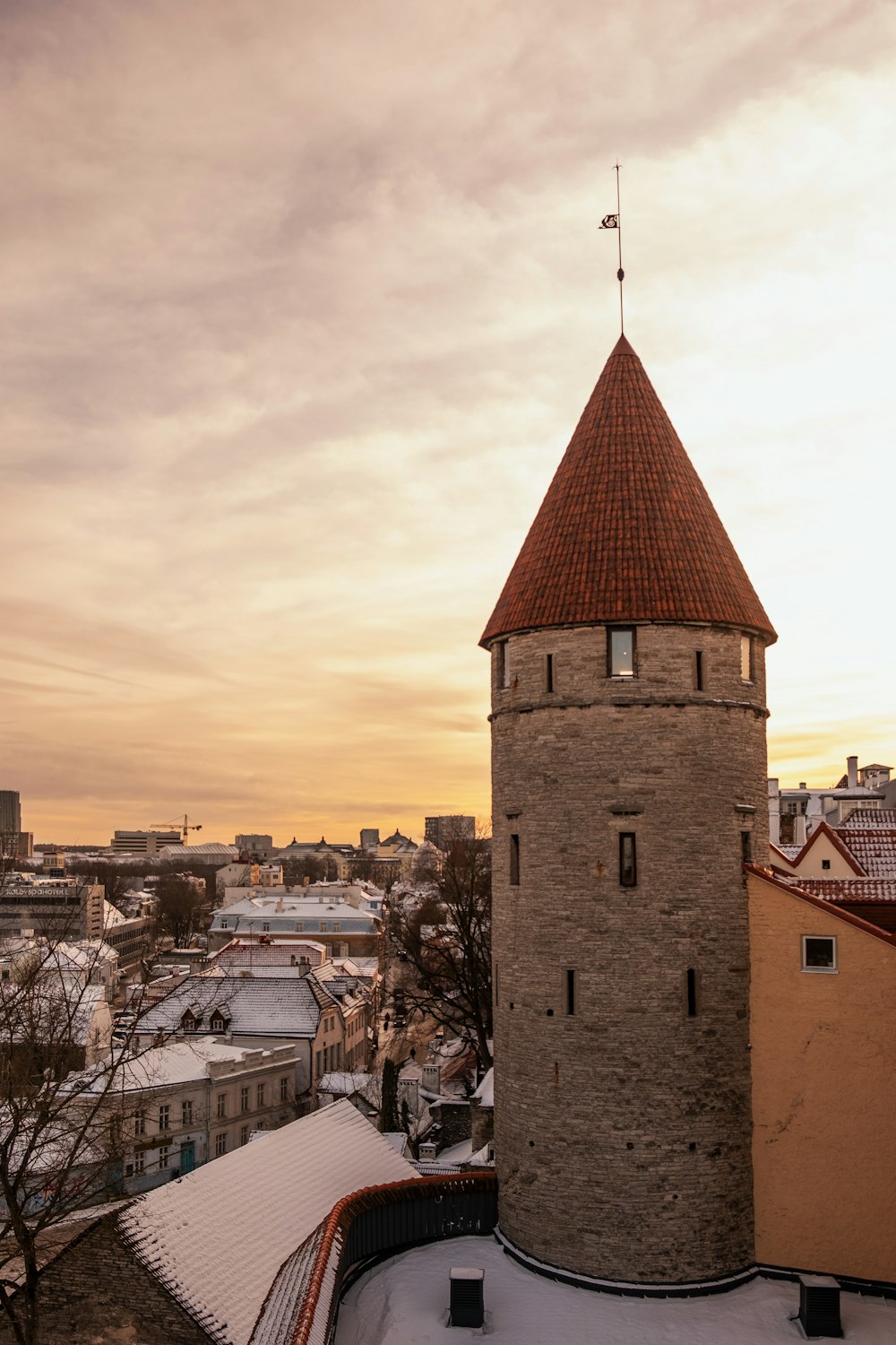 a tall tower with a clock on top of it