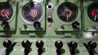 a row of different type of controls in a room