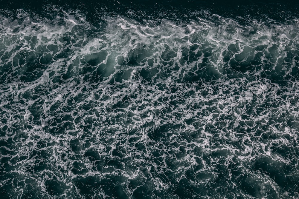 an aerial view of a body of water