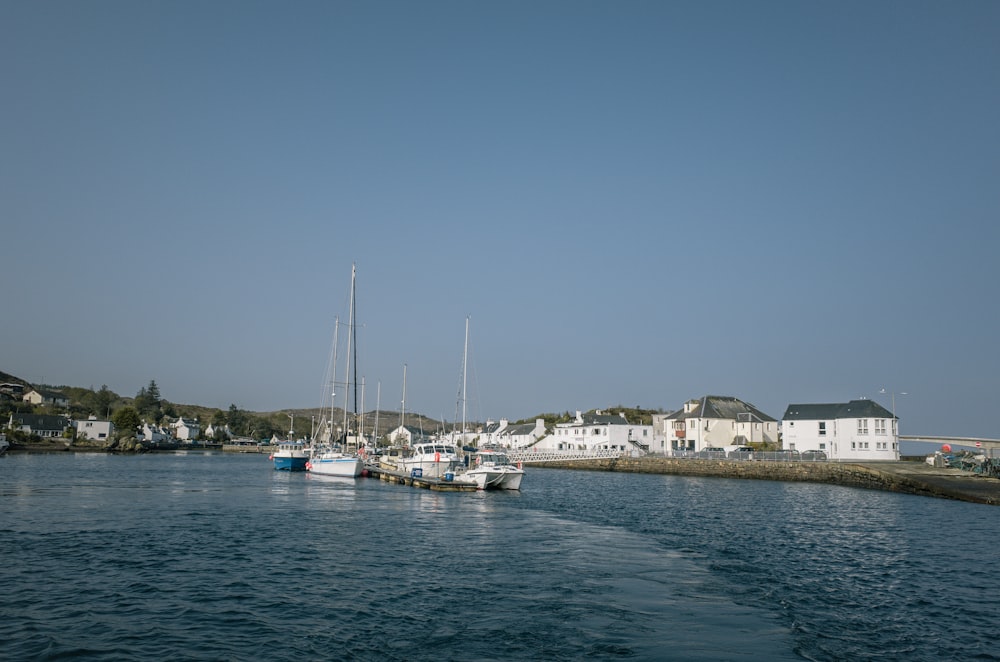 a body of water with a bunch of boats in it