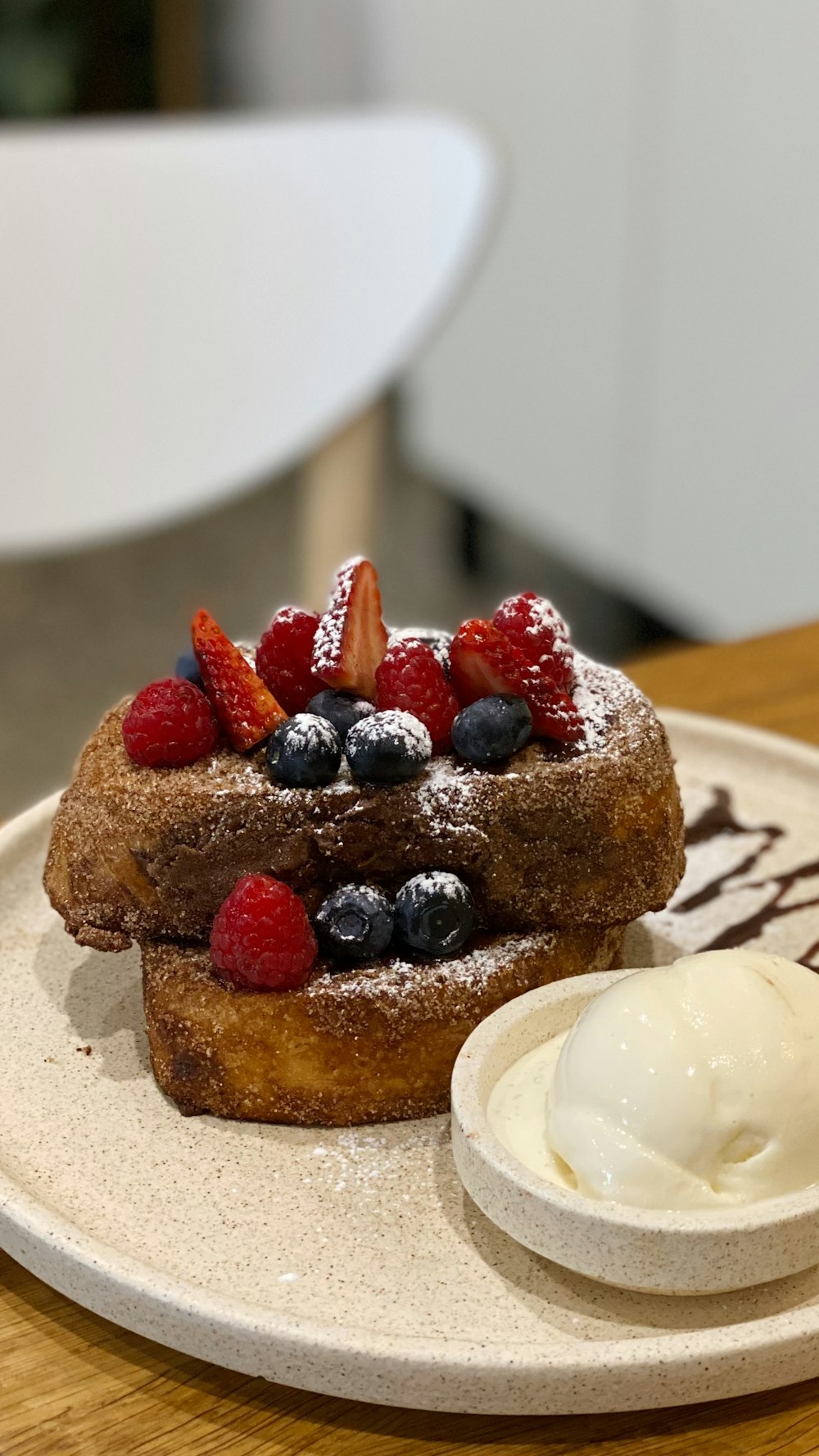 a close up of a piece of cake on a plate