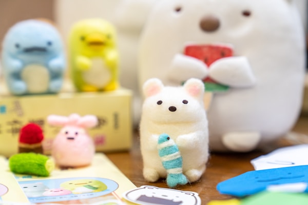 羊毛フェルトのぬいぐるみのアップ（イメージ）