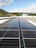 A smiling landowner standing on a sunlit rooftop with solar panels in the Swiss countryside.