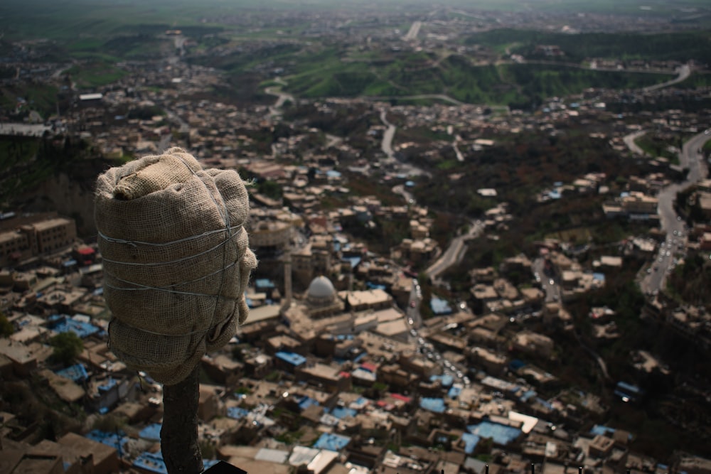 a view of a city from a high point of view